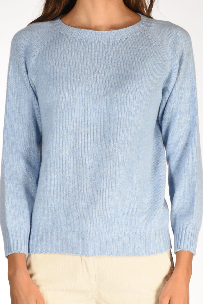 Five Maglia Girocollo Azzurro Donna - 3