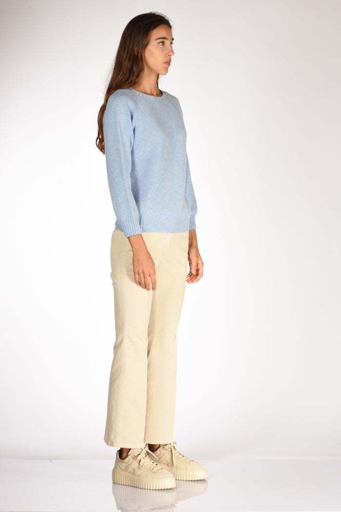 Five Maglia Girocollo Azzurro Donna - 4
