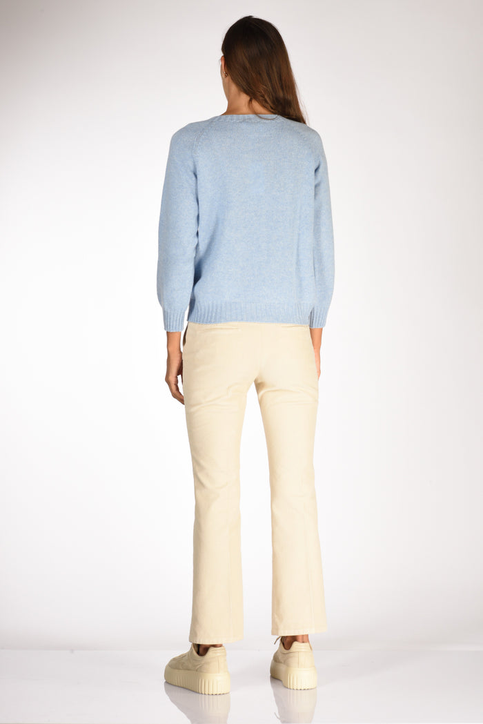 Five Maglia Girocollo Azzurro Donna - 5