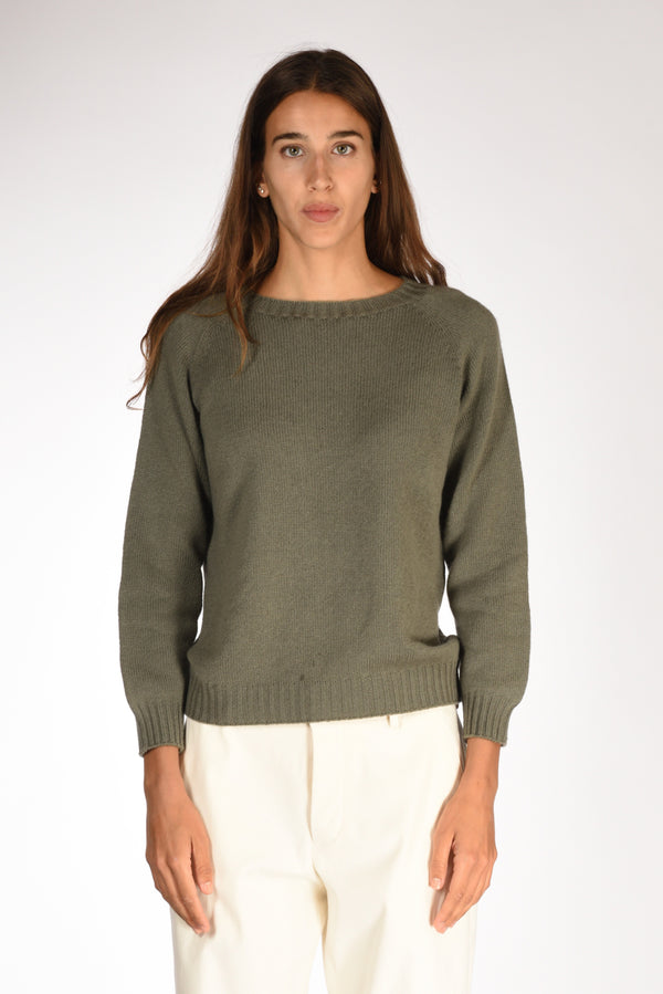 Five Maglia Girocollo Verde Donna-2