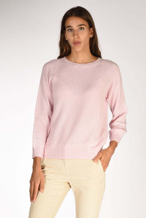 Five Maglia Girocollo Rosa Chiaro Donna