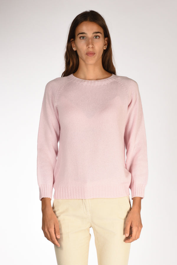Five Maglia Girocollo Rosa Chiaro Donna-2