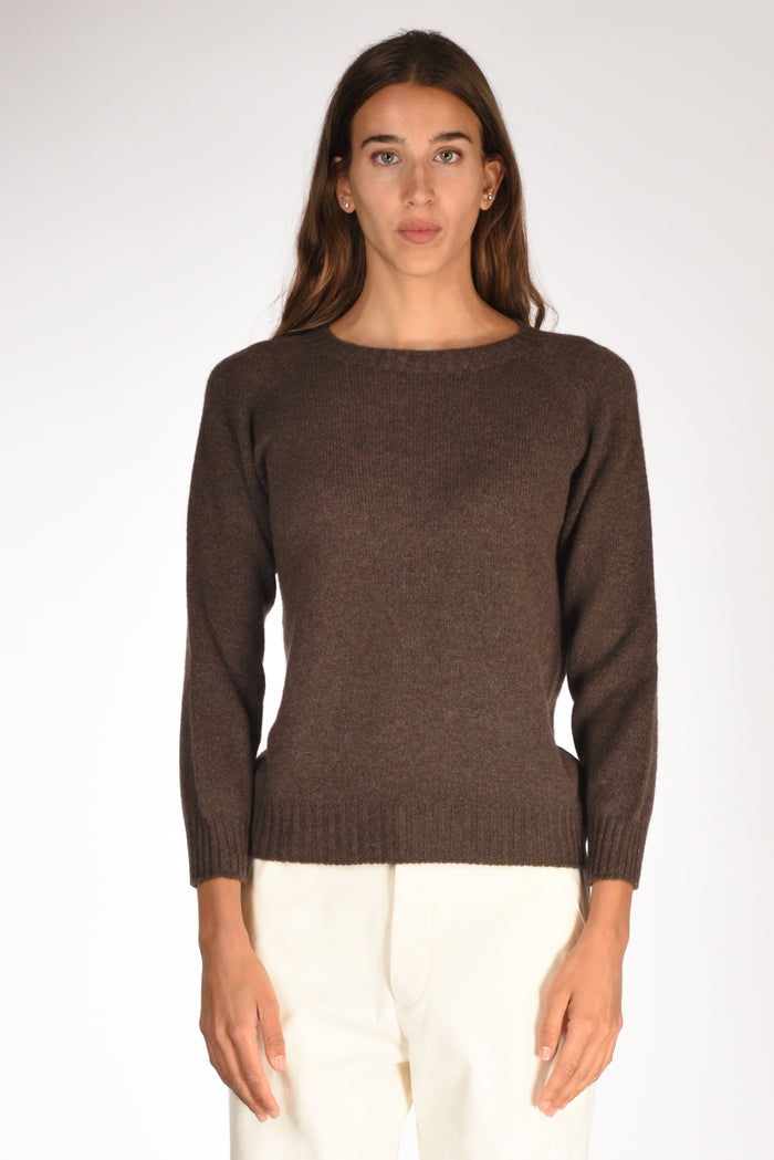 Five Maglia Girocollo Marrone Scuro Donna - 2