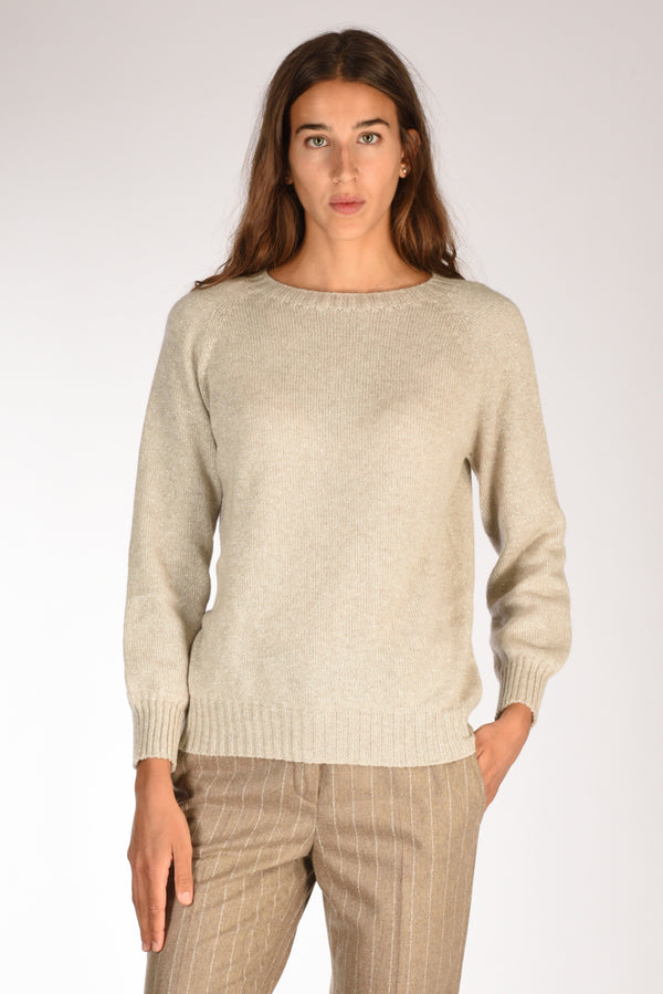Five Maglia Girocollo Grigio/argento Donna