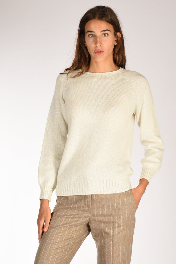 Five Maglia Girocollo Bianco/argento Donna - 1