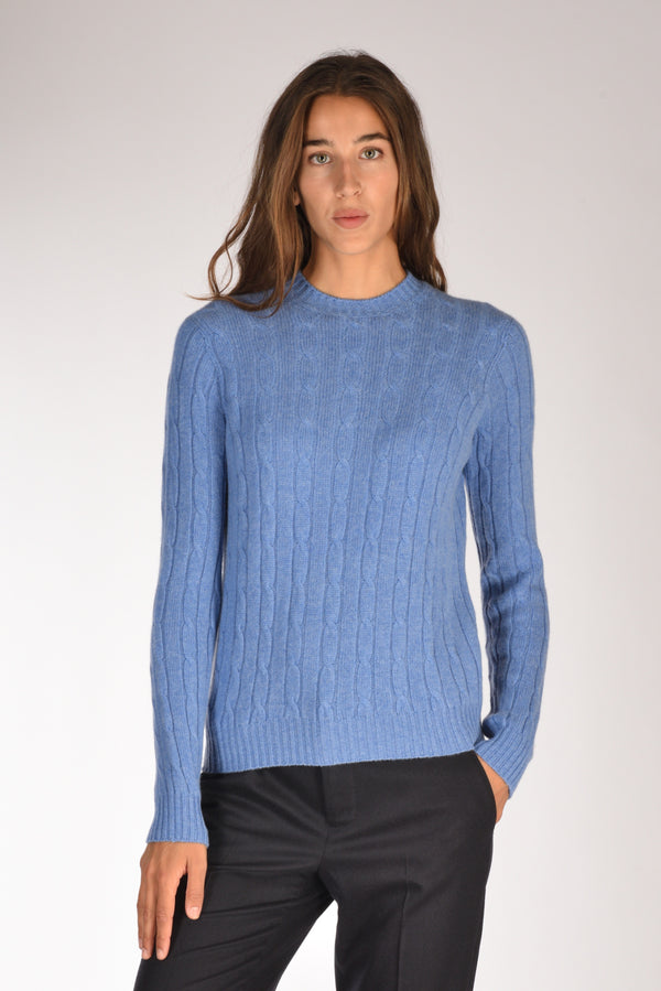 Five Girocollo Treccia Blu Chiaro Donna