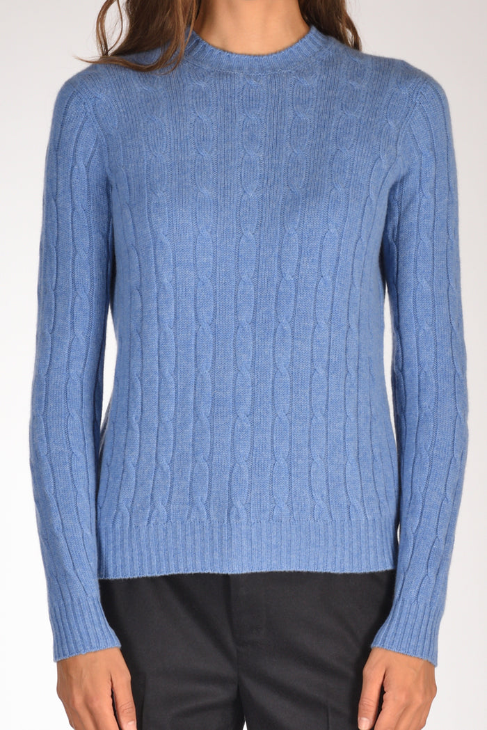 Five Girocollo Treccia Blu Chiaro Donna - 3