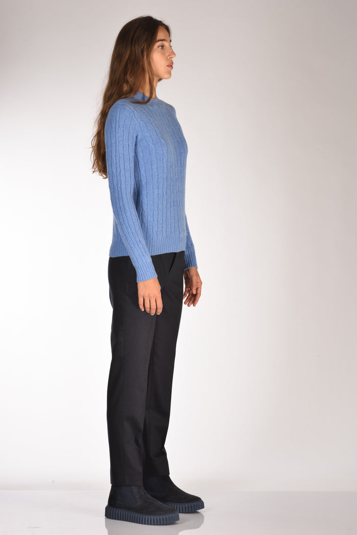 Five Girocollo Treccia Blu Chiaro Donna - 4