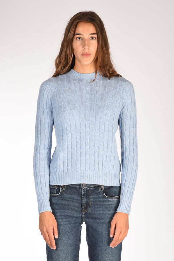 Five Girocollo Treccia Azzurro Donna-2