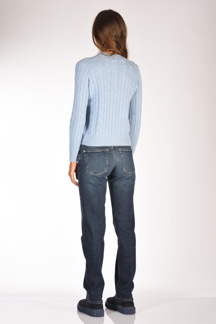 Five Girocollo Treccia Azzurro Donna - 5