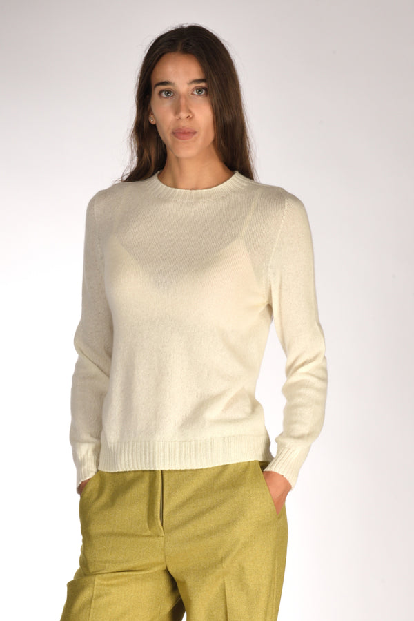 Five Maglia Girocollo Bianco Naturale Donna