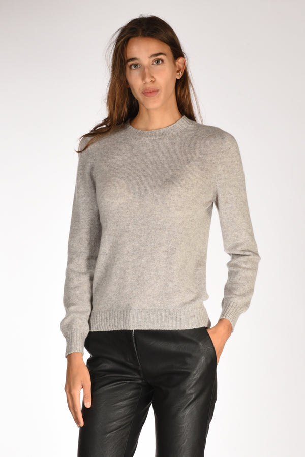 Five Maglia Girocollo Grigio Chiaro Donna