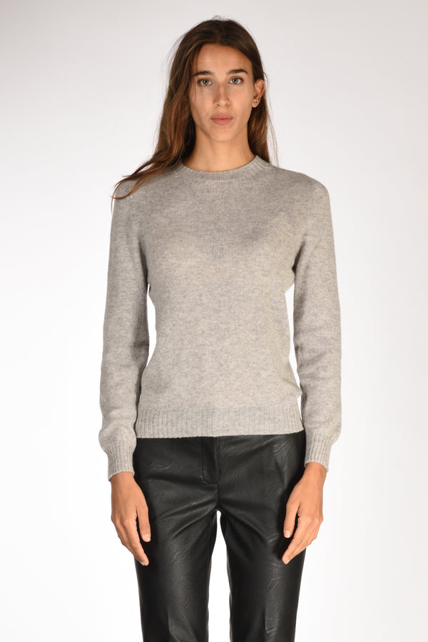 Five Maglia Girocollo Grigio Chiaro Donna-2