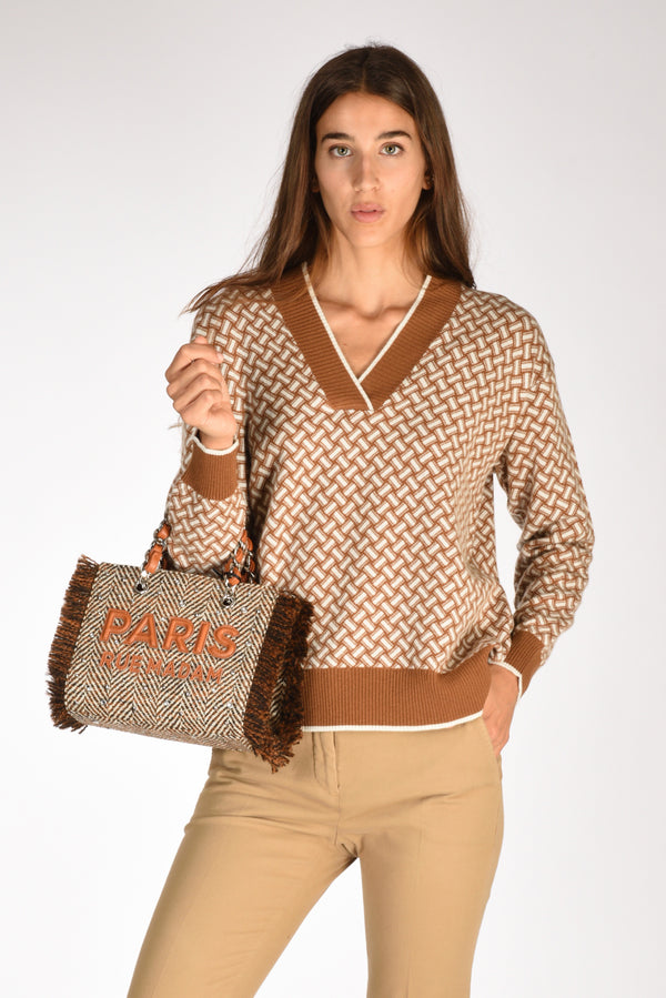 Rue Madam Paris Borsa Harris Beige/bianco Donna-2