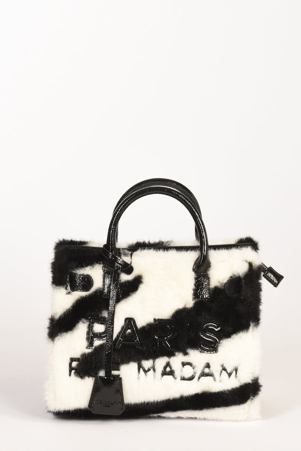 Rue Madam Paris Borsa Alaska Mini Nero/bianco Donna