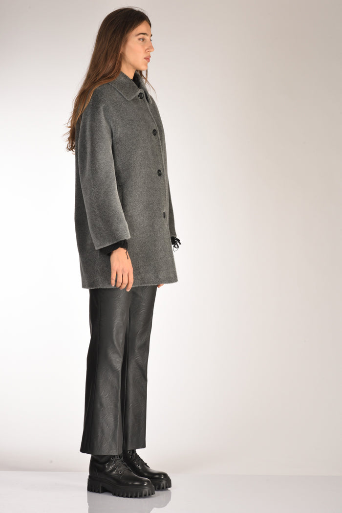 Five Cappotto Iris Grigio Donna - 4