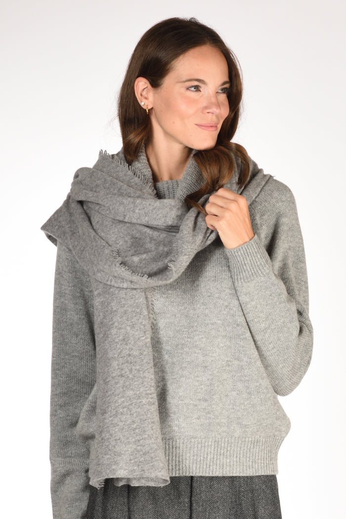 Faliero Sarti Sciarpa Adriel Grigio Donna - 1