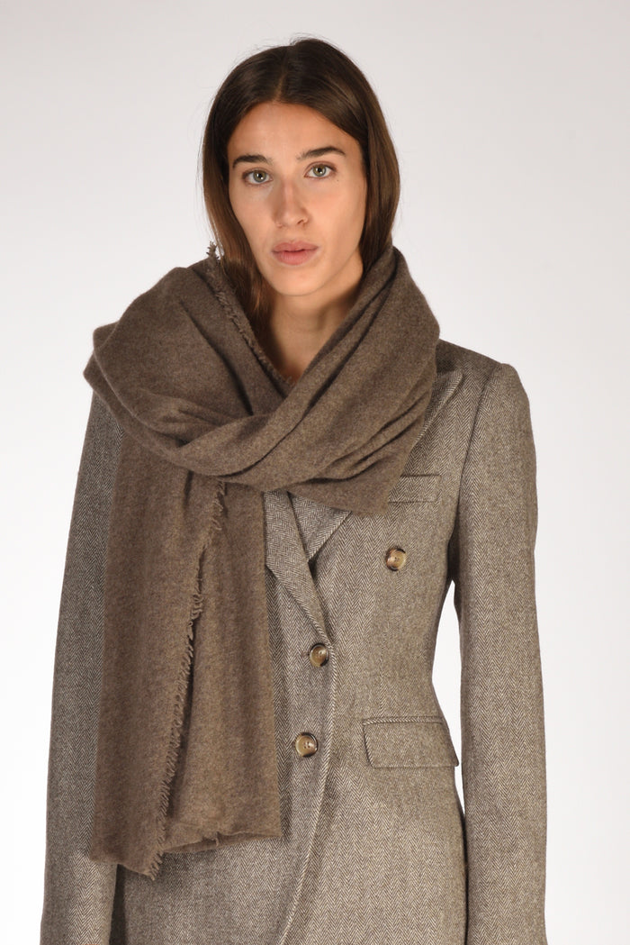 Faliero Sarti Sciarpa Adriel Marrone Donna - 1