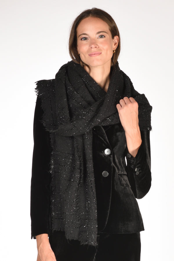Faliero Sarti Sciarpa Adrienne Nero Donna