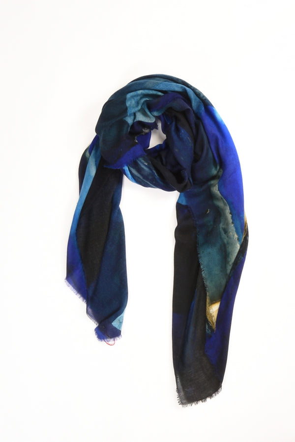 Faliero Sarti Sciarpa Alcazar Blu Donna-2