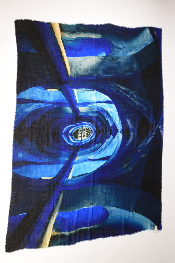 Faliero Sarti Sciarpa Alcazar Blu Donna - 3