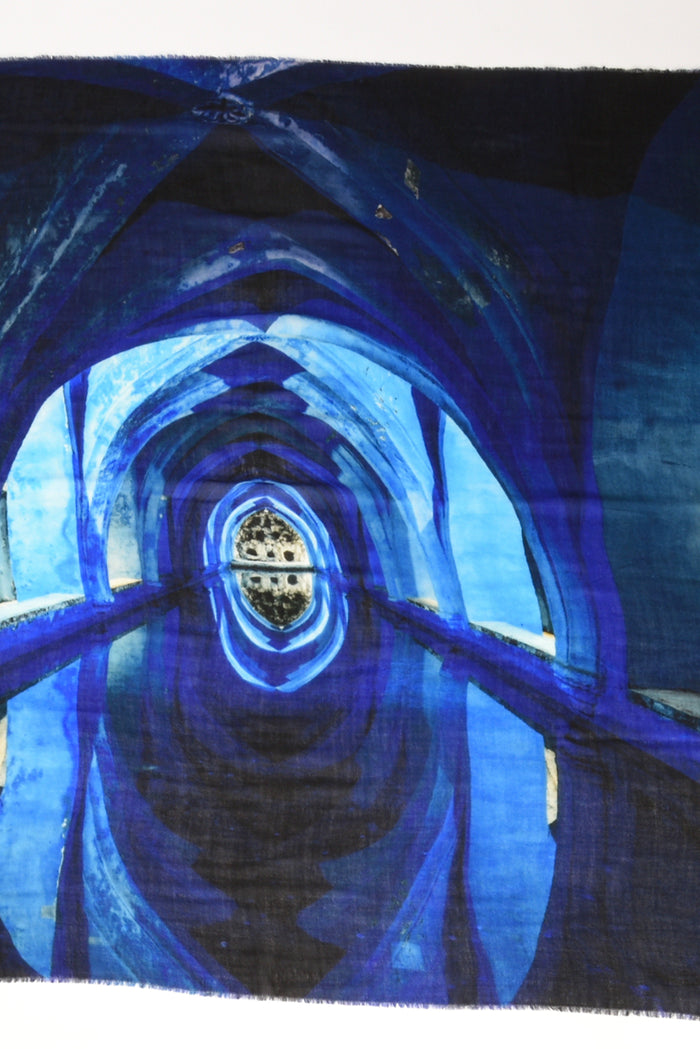 Faliero Sarti Sciarpa Alcazar Blu Donna - 4