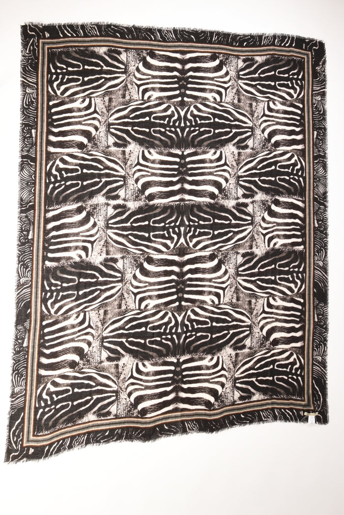 Faliero Sarti Sciarpa Zebra Nero/bianco Donna - 3