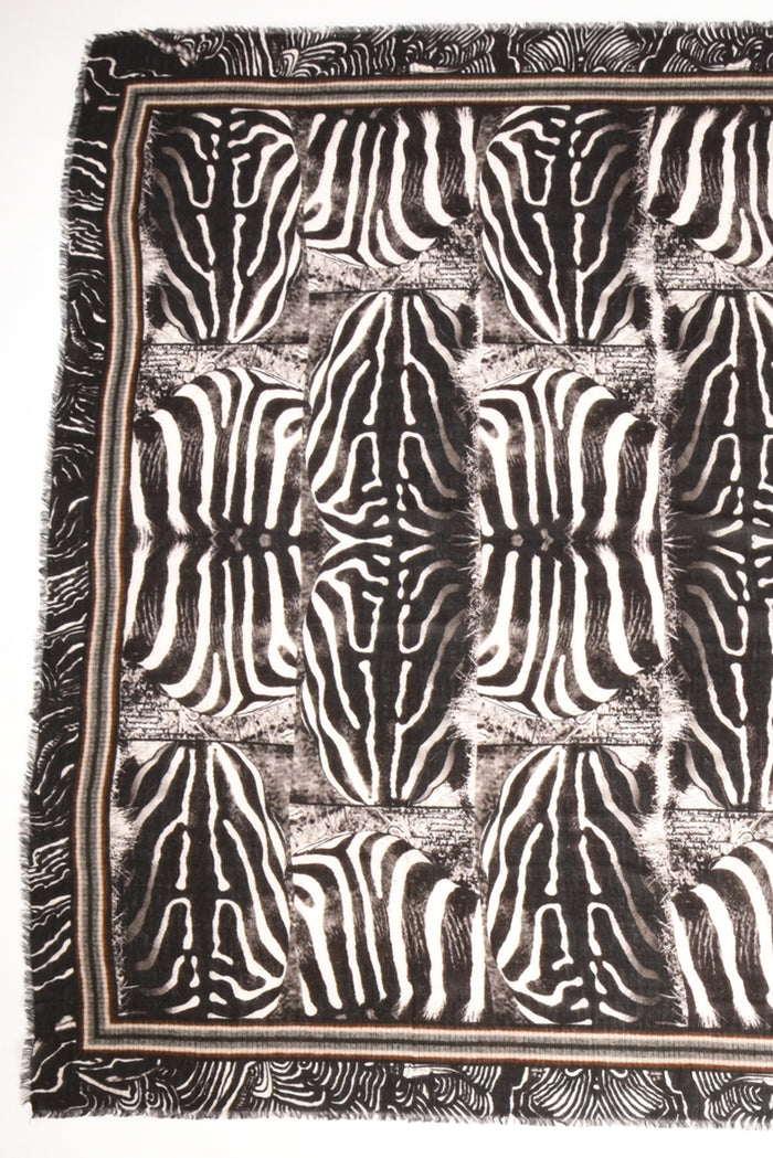 Faliero Sarti Sciarpa Zebra Nero/bianco Donna - 4