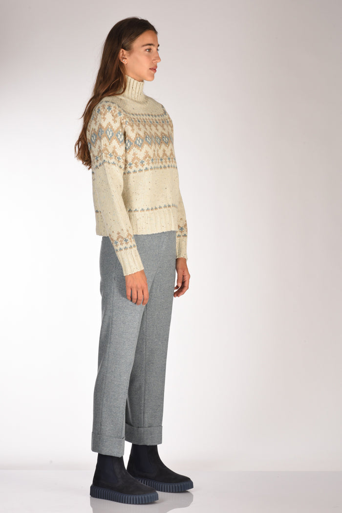 Mc2 Saint Barth Maglia Myra Beige/azzurro Donna - 4