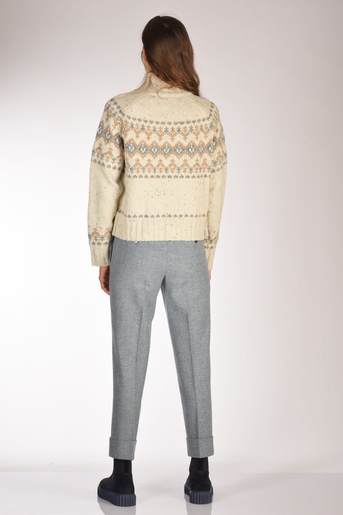 Mc2 Saint Barth Maglia Myra Beige/azzurro Donna - 5