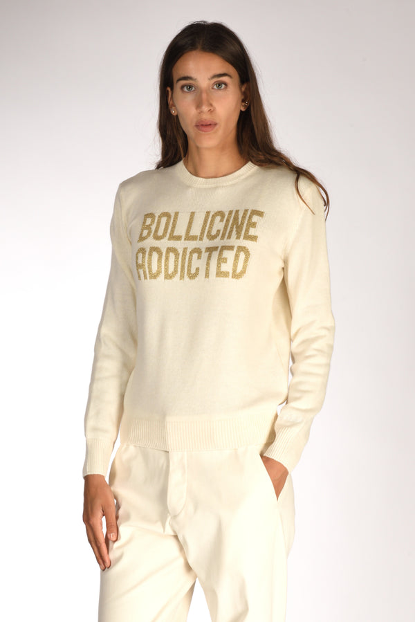 Mc2 Saint Barth Maglia New Queen Bianco/oro Donna