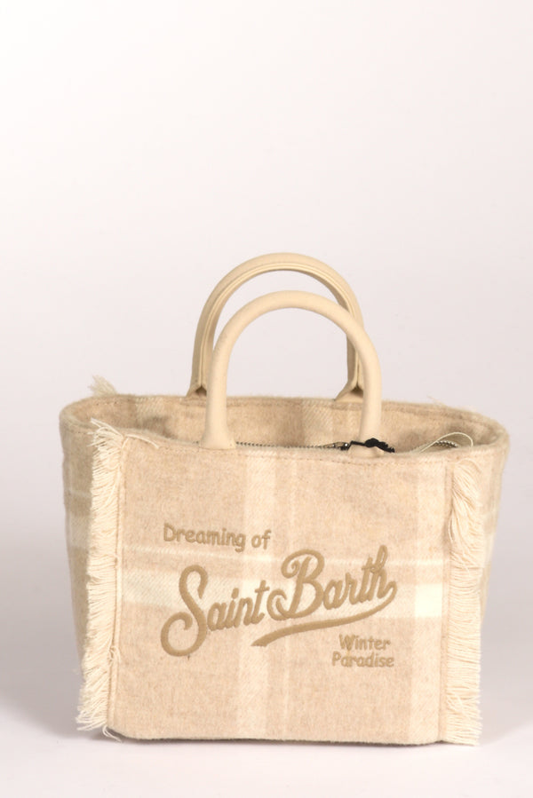 Mc2 Saint Barth Borsa Vanity Mini Beige/bianco Donna