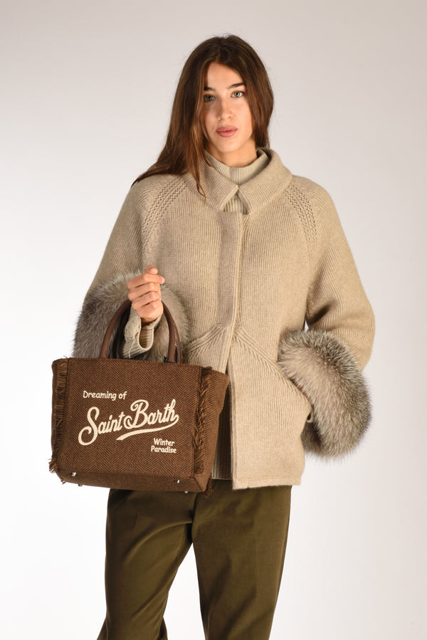 Mc2 Saint Barth Borsa Colette Marrone/beige Donna-2