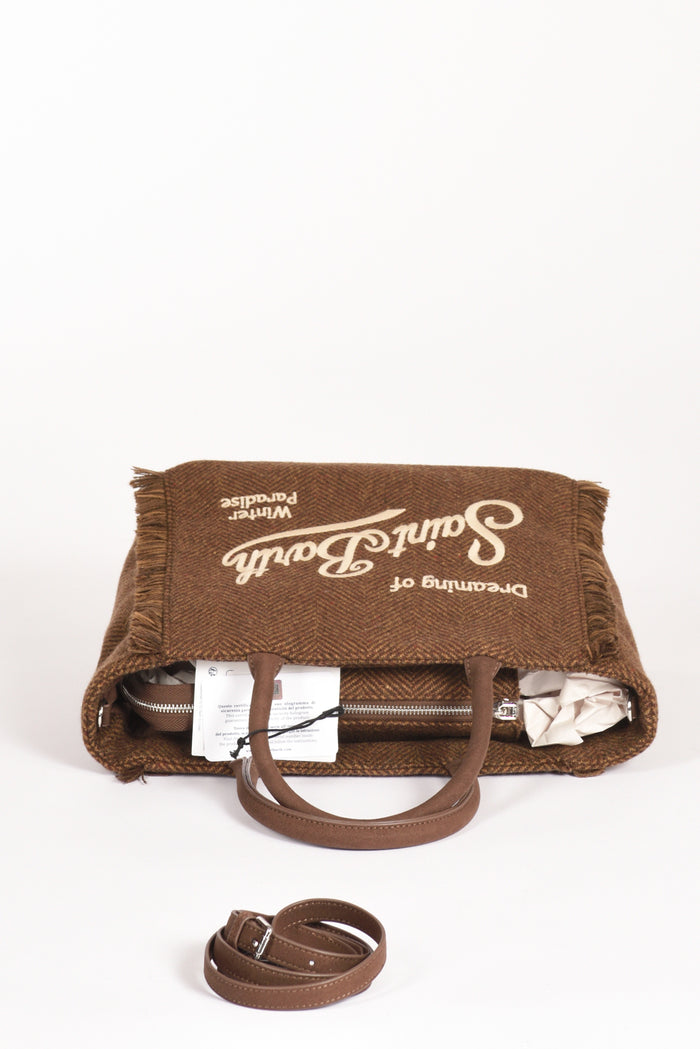 Mc2 Saint Barth Borsa Colette Marrone/beige Donna - 5