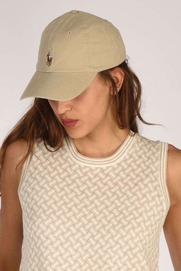 Polo Ralph Lauren Cappello Logo Beige Donna - 1