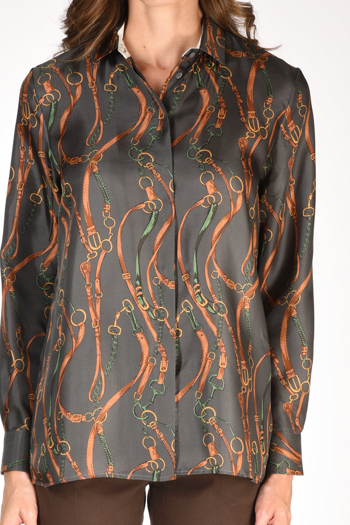 Sarte Pettegole Camicia Grigio Donna - 3