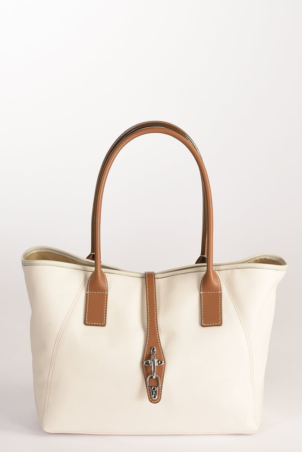 Fay Borsa Media Bianco Naturale Donna
