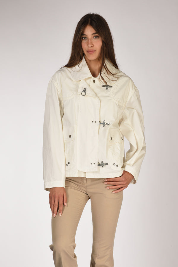 Fay Bomber 3 Ganci Bianco Donna