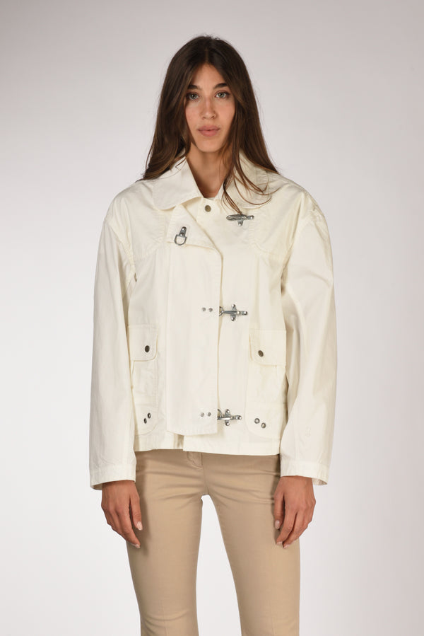 Fay Bomber 3 Ganci Bianco Donna-2