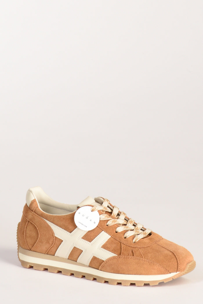 Hogan Sneakers H701 Beige Cuoio Donna - 3