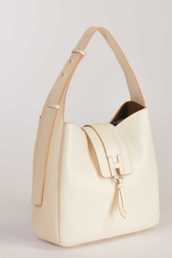 Hogan Borsa Hobo Bianco Naturale Donna-2