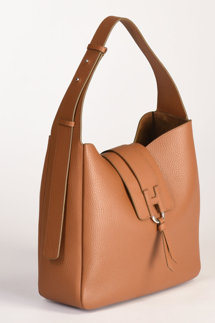 Hogan Borsa Hobo Beige Cuoio Donna - 3
