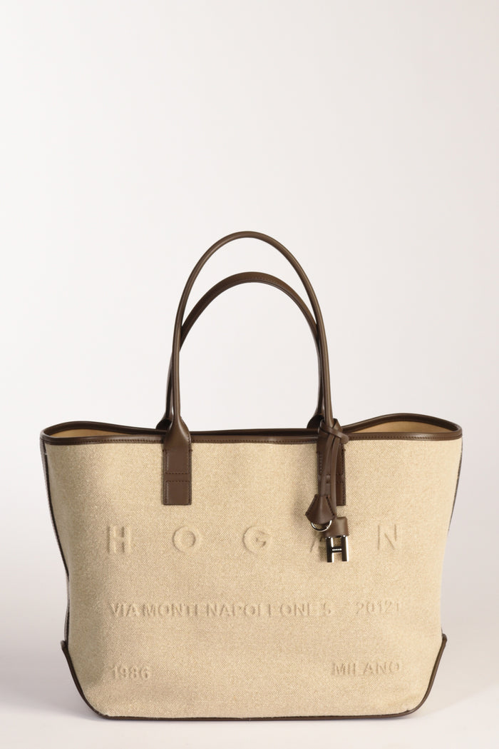 Hogan Borsa Shopping Beige/marrone Donna - 1