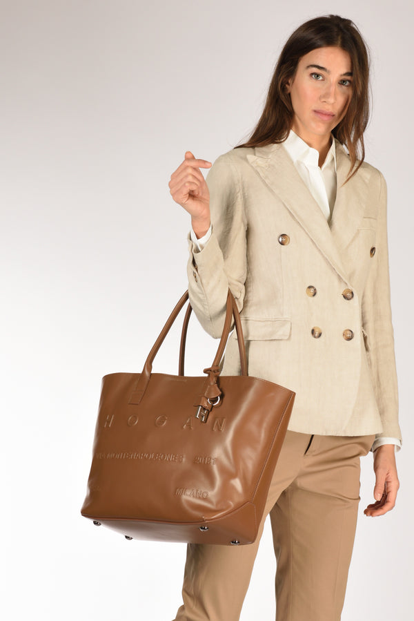 Hogan Borsa Shopping Marrone Donna-2