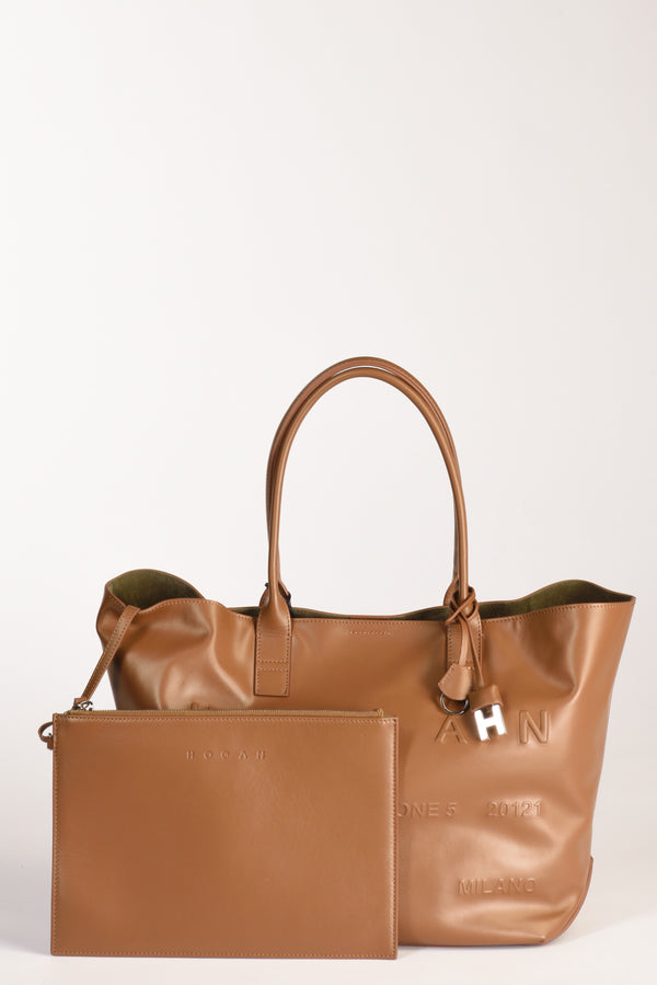 Hogan Borsa Shopping Marrone Donna-2