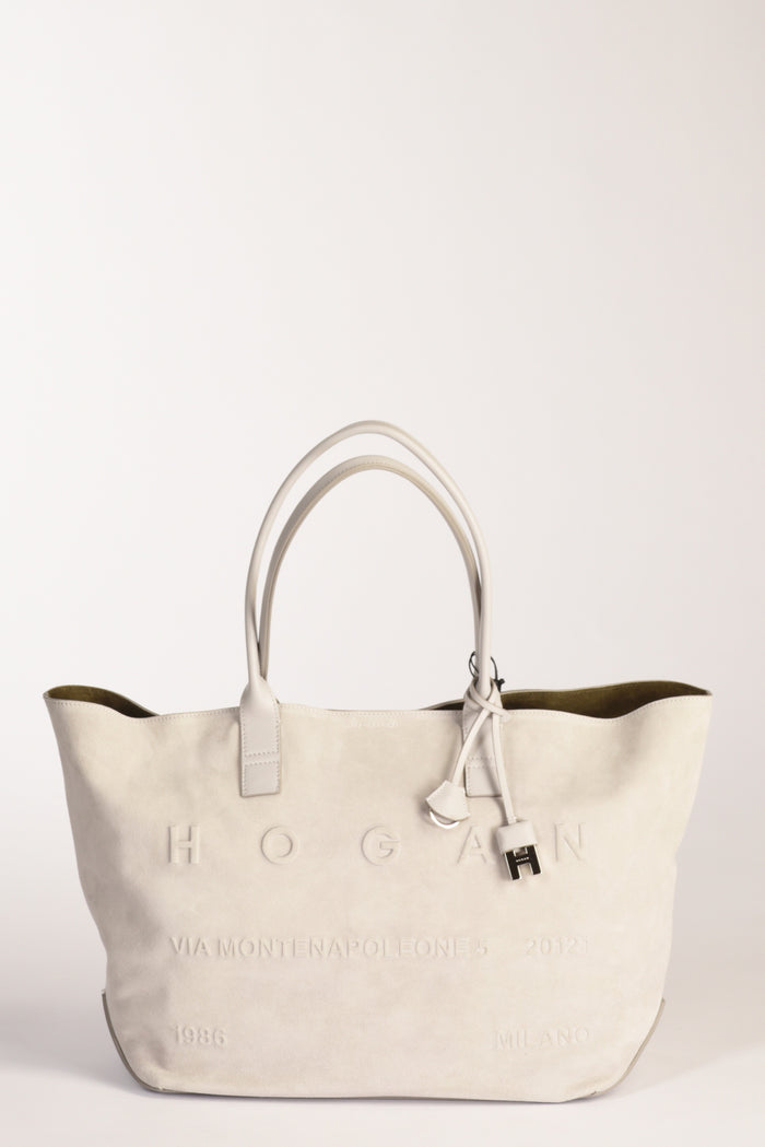 Hogan Borsa Shopping Grigio Tortora Donna - 1