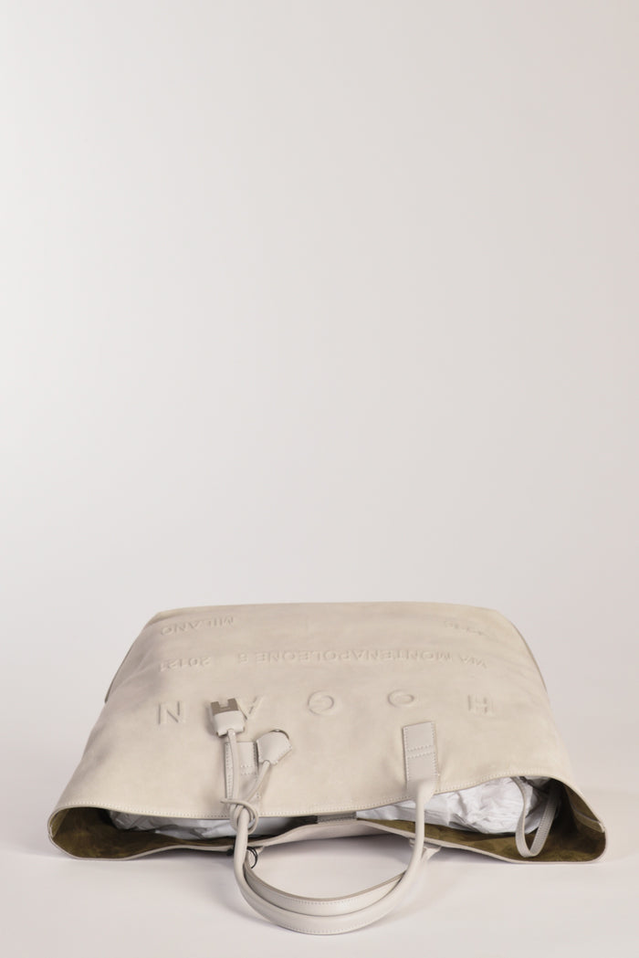 Hogan Borsa Shopping Grigio Tortora Donna - 6