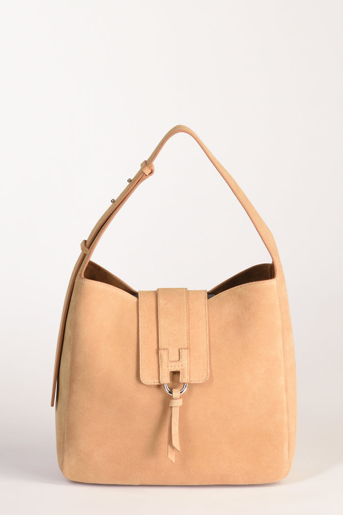 Hogan Borsa Hobo Beige Scuro Donna - 1