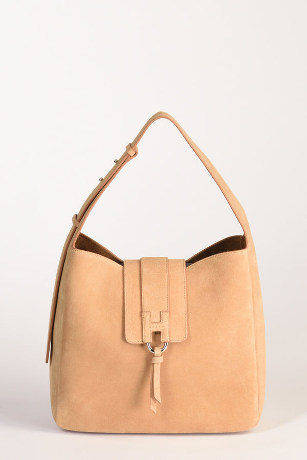 Hogan Borsa Hobo Beige Scuro Donna