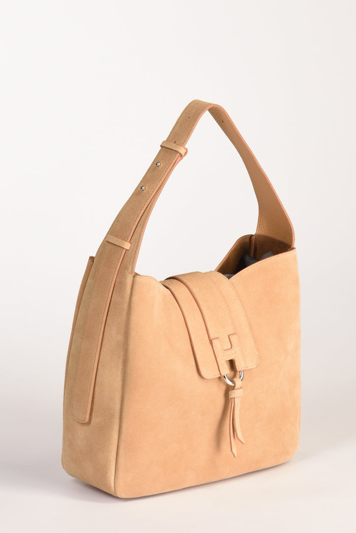 Hogan Borsa Hobo Beige Scuro Donna - 3